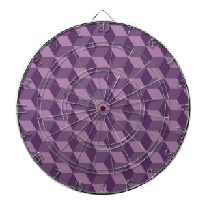 PURPLE CUBES PATTERN DARTBOARD
