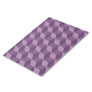 PURPLE CUBES PATTERN NOTEPAD