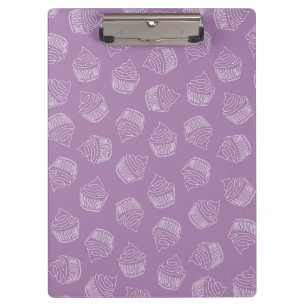 Purple cupcake illustration clipboard