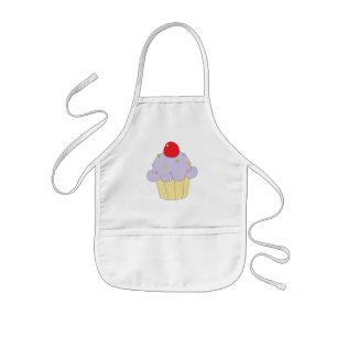 Purple Cupcake Kids Apron