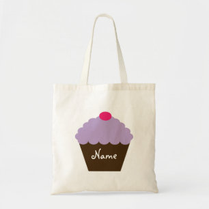 Purple Cupcake Love Personalised Grocery Bag