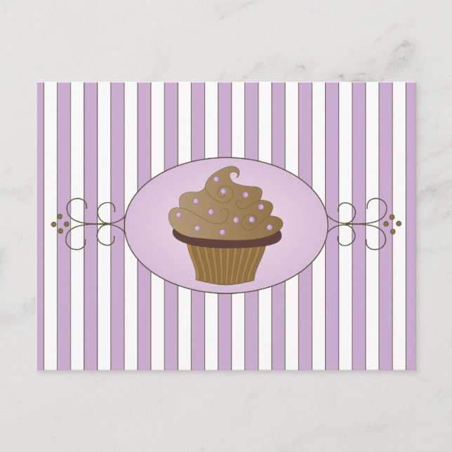 Purple Cupcake Postcard (Front)