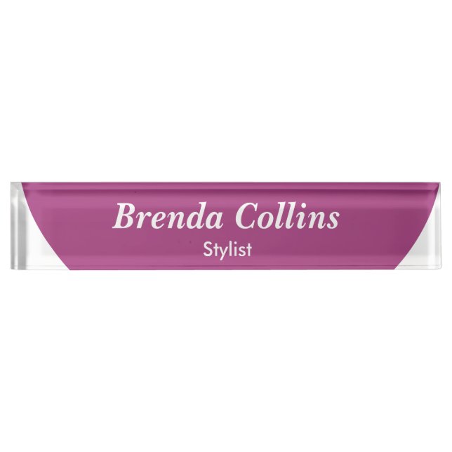 Purple curve and white nameplate (Front)