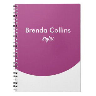 Purple curve and white notebook