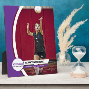 Purple Curved Frame School Photo Display