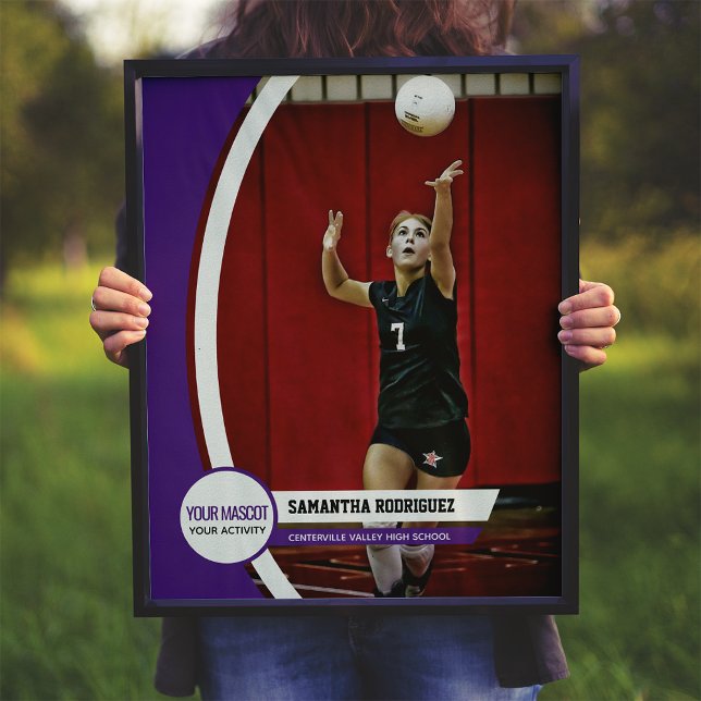 Purple Curved Frame School Photo Poster (Creator Uploaded)