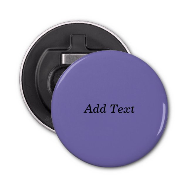 Purple Custom Add Text Create Your Own Bottle Opener (Front)