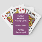 PURPLE Custom Bicycle® Jumbo Index Playing Cards