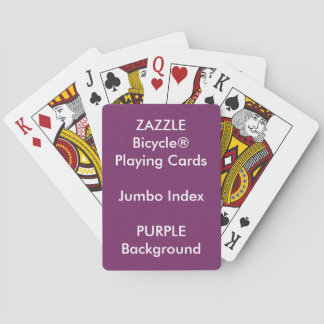 PURPLE Custom Bicycle® Jumbo Index Playing Cards