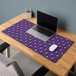 Purple Custom Business Logo Pattern Desk Mat