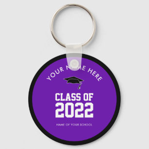 Purple Custom Graduation Keychain