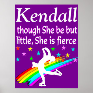 PURPLE CUSTOM LITTLE BUT FIERCE SKATING POSTER