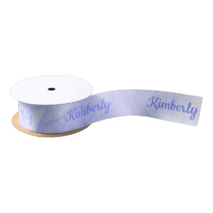 Purple Custom Name Personalised Satin Ribbon