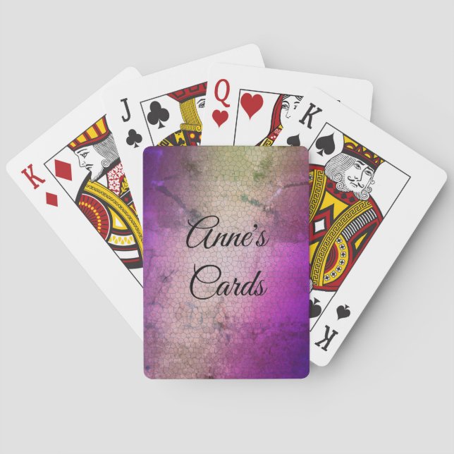 Purple Custom Name Playing Cards (Back)