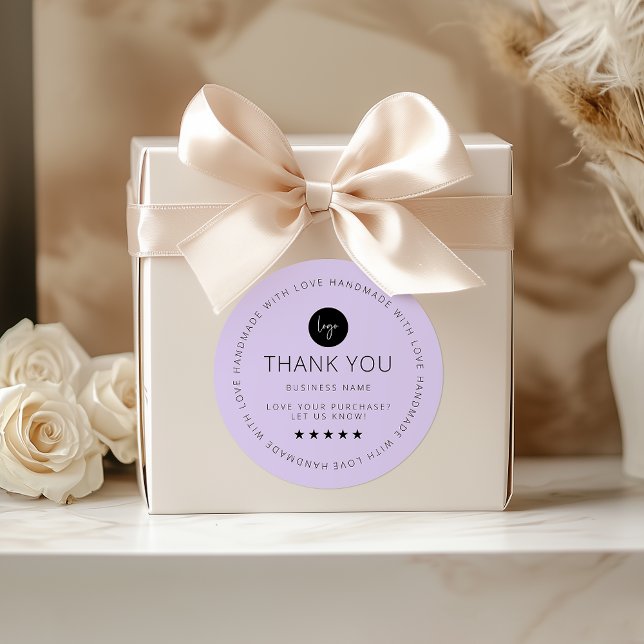 Purple Custom Thank You Sticker With Logo (Purple Custom Thank You Sticker With Logo)