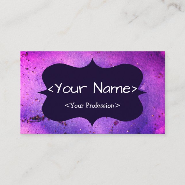 Purple Customizeable Spiritual Buisness Card (Front)