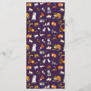 purple cute cat pattern design for cat lovers- menu