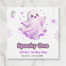 Purple Cute Ghost SpookyOne Halloween 1st Birthday