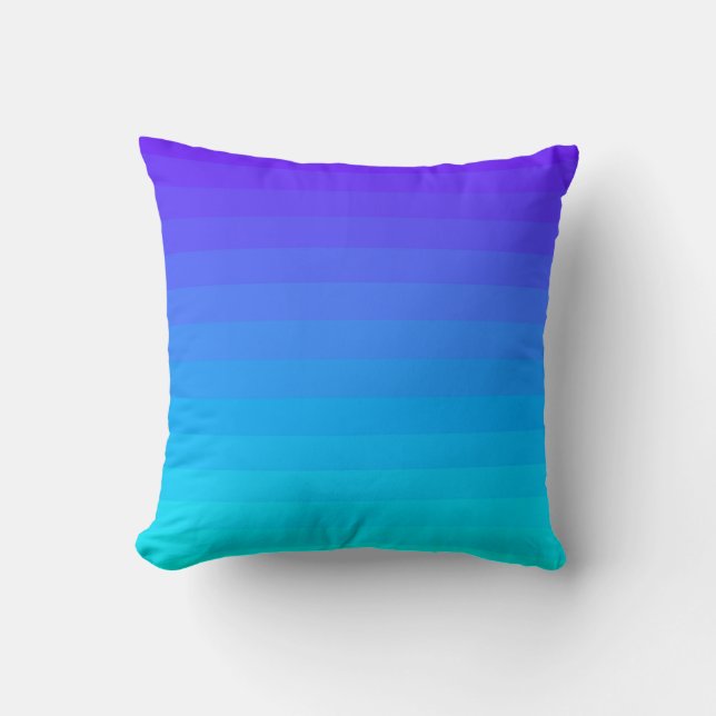 purple & cyan gradient | lines | stripes | cushion (Front)