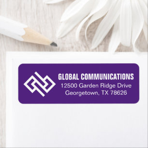 Purple Cyber Technology Company Return Address Label
