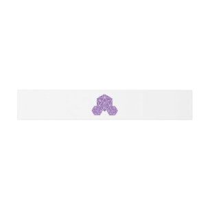 Purple D20 Dice Wedding Belly Bands Invitation Belly Band