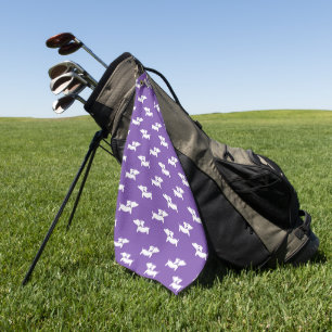 Purple Dachshund Mum Golfer Gift Golf Towel