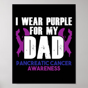 Purple Dad Pancreatic Cancer Awareness For Survivo Poster
