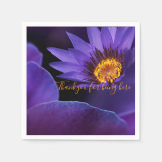 Purple daffodil napkin