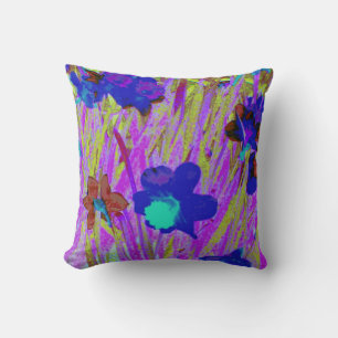 'Purple Daffodils' Throw Pillow