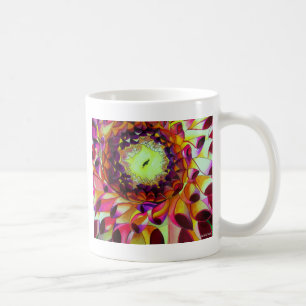 Purple Dahlia abstract original flower art Coffee Mug