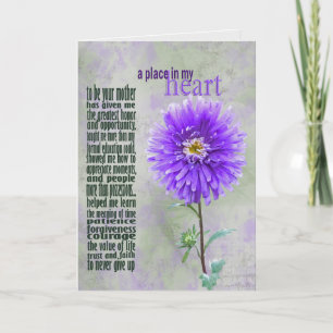 purple dahlia for daughter's birthday card