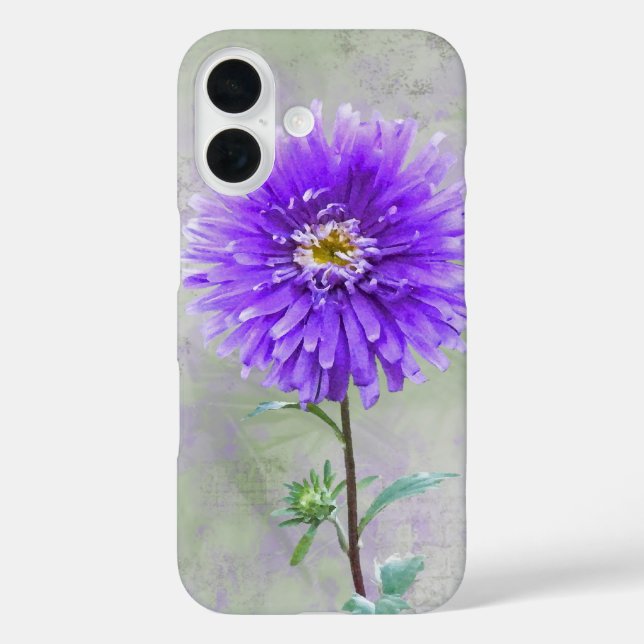 Purple Dahlia Watercolor Case-Mate iPhone Case (Back)