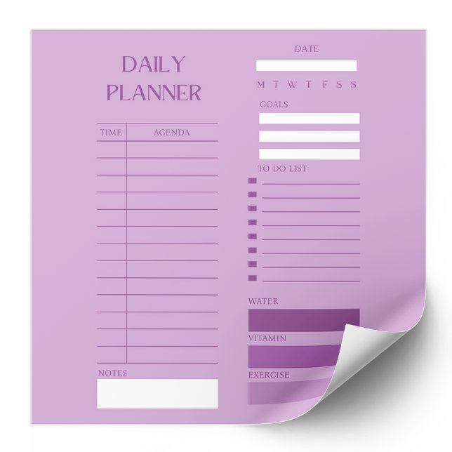 Purple Daily Planner To-Do List Elegant Notepad (Creator Uploaded)