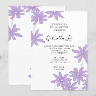 Purple Daisies Bridal Shower Invitation