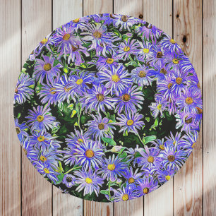 Purple Daisies Galore Paper Plate