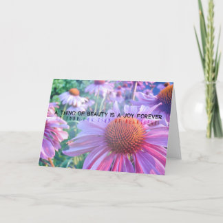 PURPLE DAISIES Greeting Card