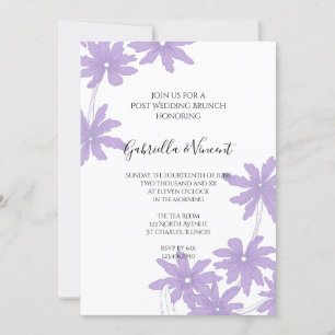Purple Daisies Post Wedding Brunch Invitation