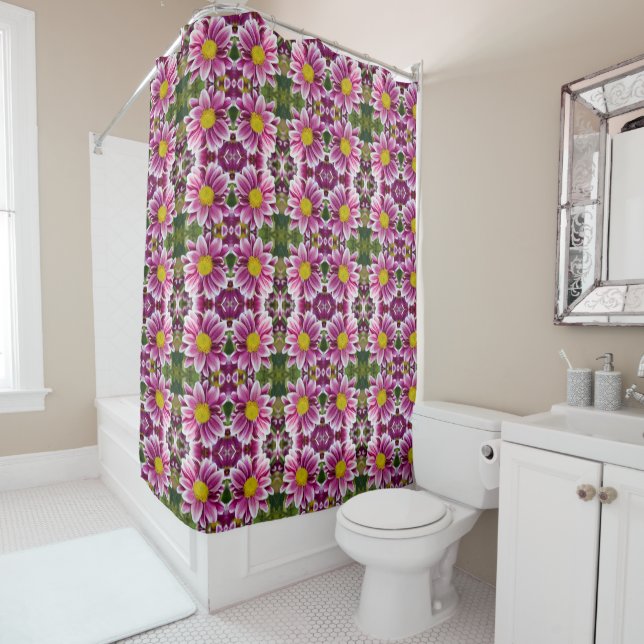 Purple daisies shower curtain (In Situ)