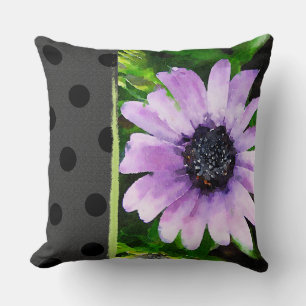 Purple Daisy accent cushion