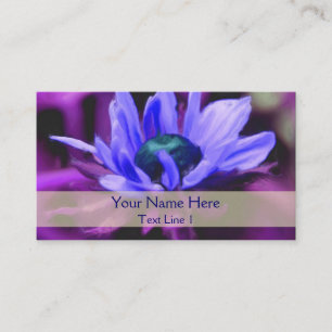 Purple Daisy Floral Art Business Card