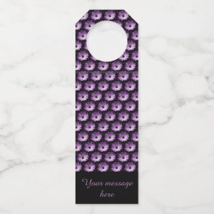 Purple Daisy Flower Custom Bottle Hangers