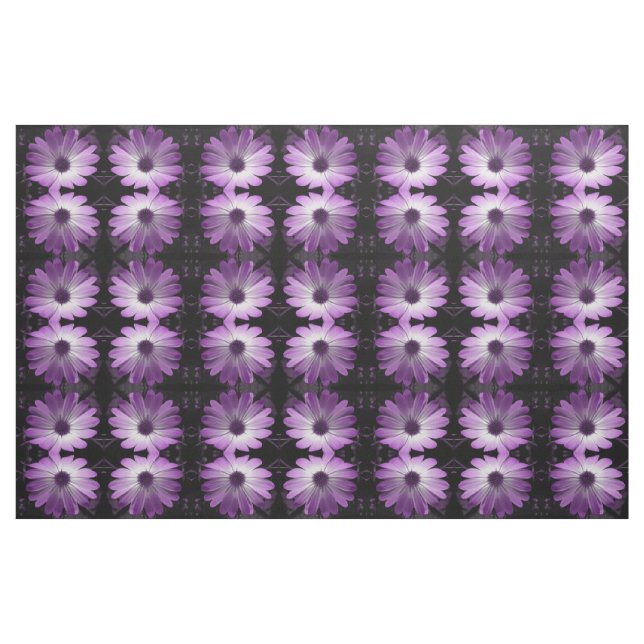 Purple Daisy Flower Floral Patterned Craft Fabric (Fat Quarter)