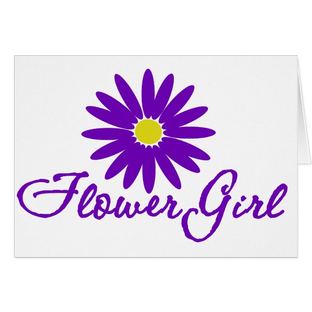 Purple Daisy Flower Girl (Front Horizontal)