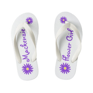 Purple Daisy Flower Girl Kid's Thongs