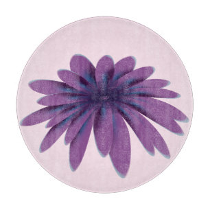 Purple Daisy Flower Illustration Floral Botanica Cutting Board