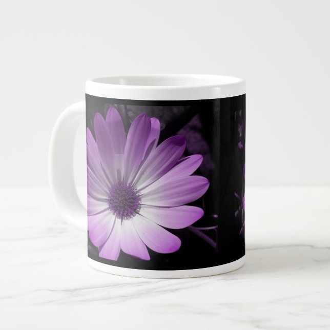 Purple Daisy Flower Mug (Front Left)