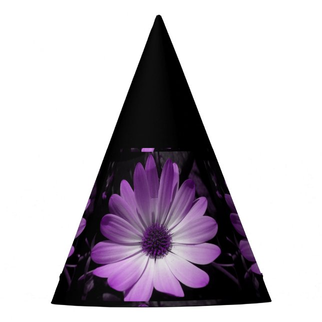 Purple Daisy Flower Party Hat (Front)