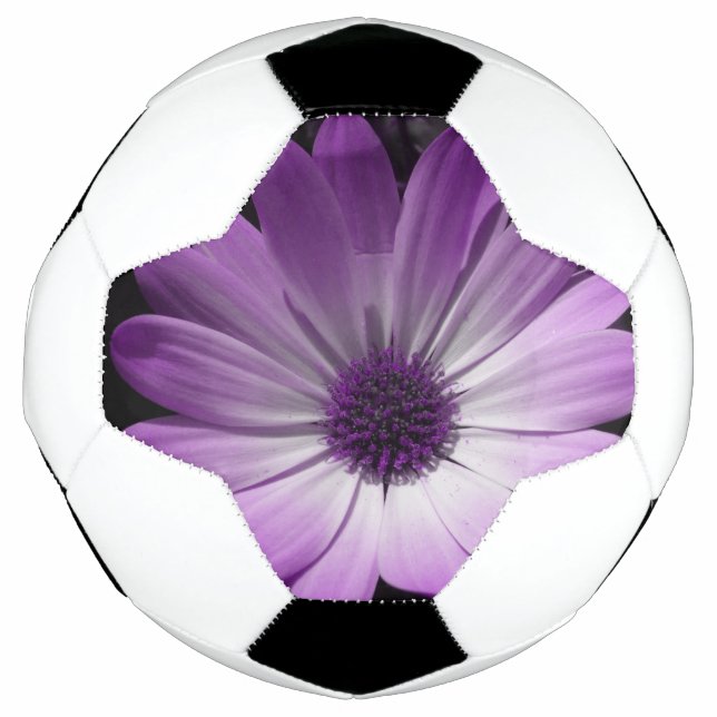 Purple Daisy Flower Soccer Ball (Front)