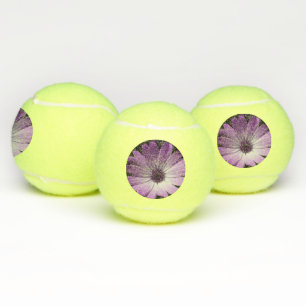 Purple Daisy Flower Tennis Balls