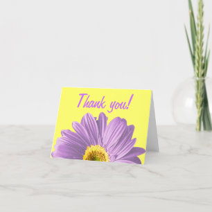 Purple Daisy Flower Thank You Or Custom Card